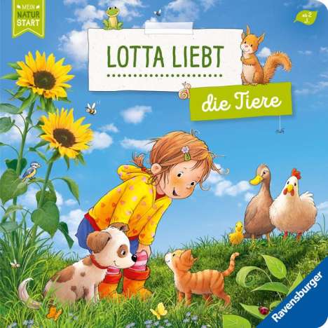 Sandra Grimm: Lotta liebt die Tiere - Sach-Bilderbuch über Tiere ab 2 Jahre, Kinderbuch ab 2 Jahre, Sachwissen, Pappbilderbuch, Buch