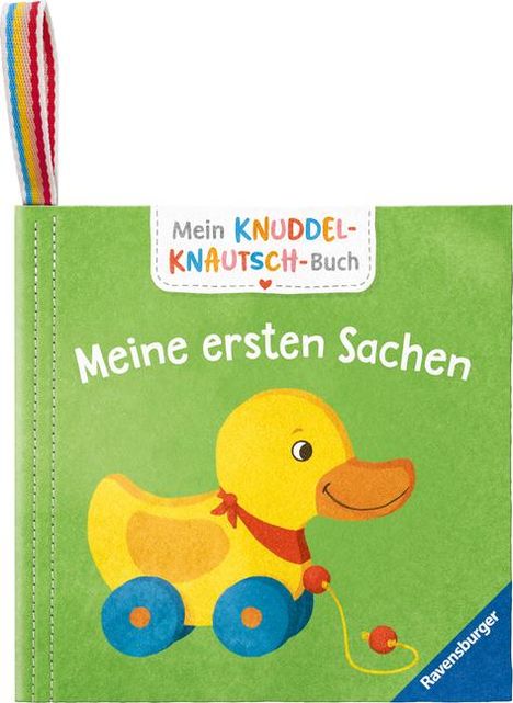 Mein Knuddel-Knautsch-Buch: Meine ersten Sachen; weiches Stoffbuch, waschbares Badebuch, Babyspielzeug ab 6 Monate, Buch