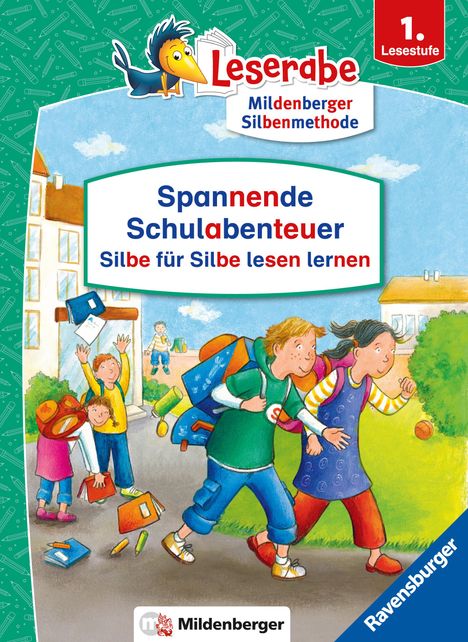 Martin Klein: Spannende Schulabenteuer - Silbe für Silbe lesen lernen - Leserabe 1. Klasse - Erstlesebuch für Kinder ab 6 Jahren, Buch