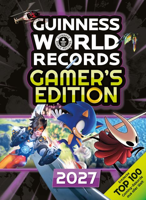 Text: "Guinness World Records Gamer's Edition 2027". Figuren aus Videospielen in dynamischen Posen.