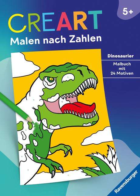 Ravensburger CreArt Malen nach Zahlen ab 5 Dinosaurier - 24 Motive, Buch