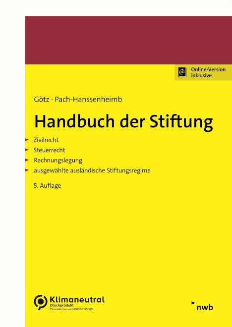 Hellmut Götz: Handbuch der Stiftung, 1 Buch und 1 Diverse