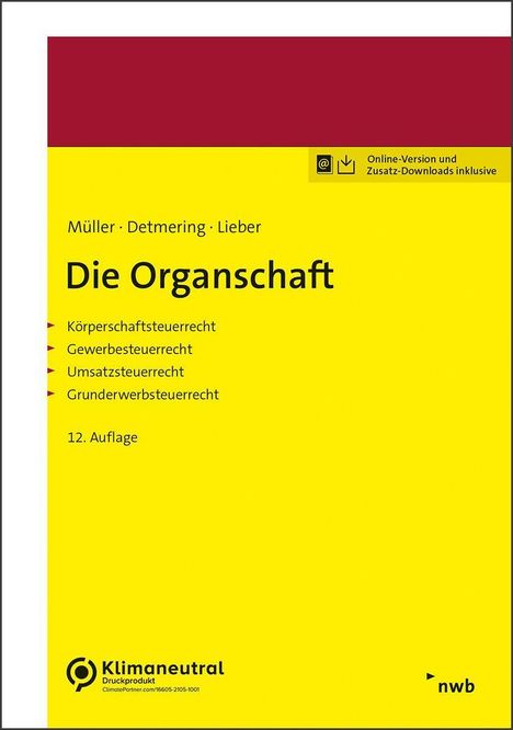 Thomas Müller: Die Organschaft, 1 Buch und 1 Diverse