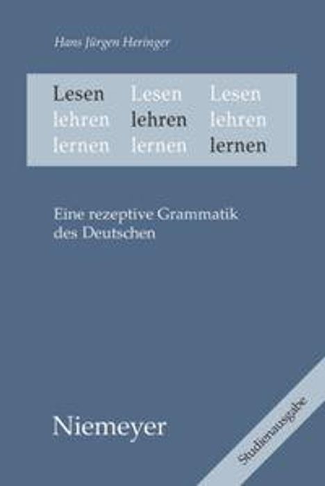 Hans Jürgen Heringer: Lesen lehren lernen, Buch