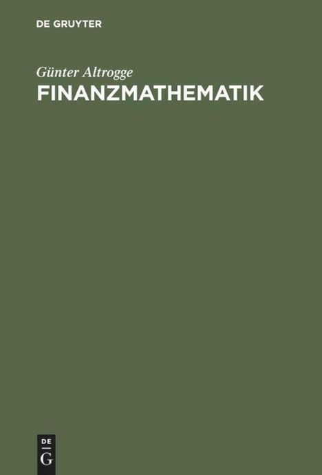 Günter Altrogge: Finanzmathematik, Buch