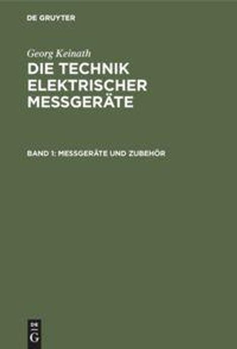 Georg Keinath: Messgeräte und Zubehör, Buch