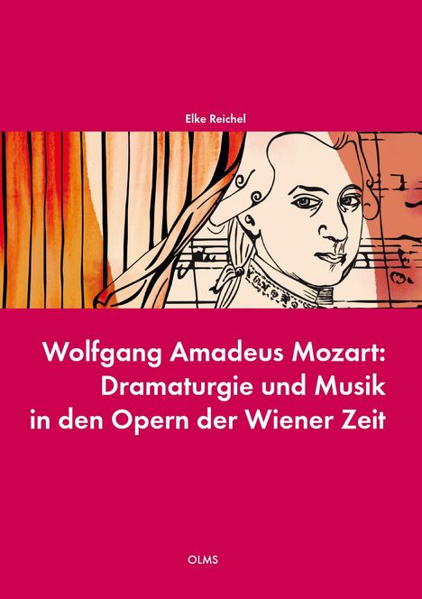 Titel: "Wolfgang Amadeus Mozart: Dramaturgie und Musik in den Opern der Wiener Zeit". Zeichnung und Noten.