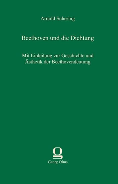 Arnold Schering: Schering, A: Beethoven und die Dichtung, Buch