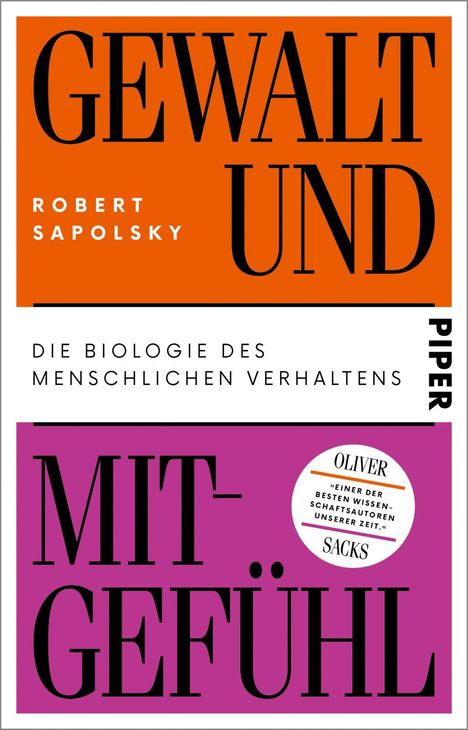 Robert Sapolsky: Gewalt und Mitgefühl, Buch