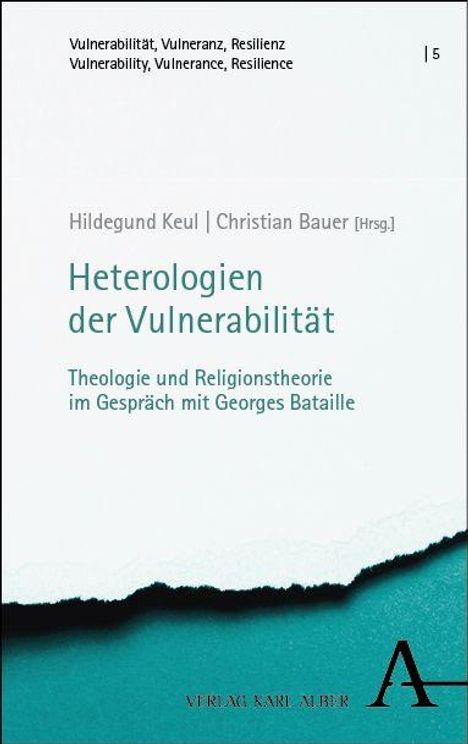 Heterologien der Vulnerabilität. Theologie im Gespräch mit Georges Bataille. Weißer Hintergrund mit schwarzem und grünem Text.
