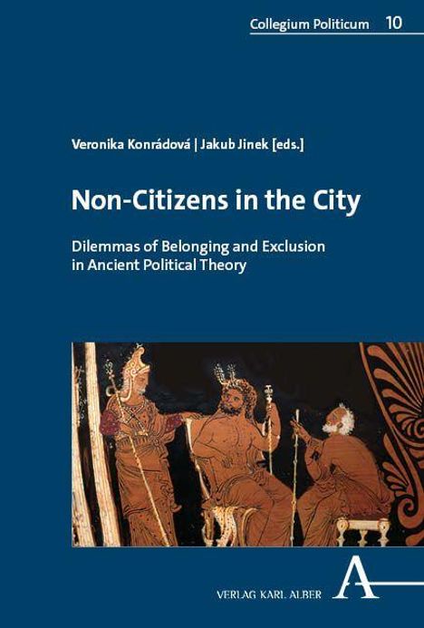 "Non-Citizens in the City" von Veronika Konrádová und Jakub Jinek. Unten antikes Szenenbild mit drei Personen.