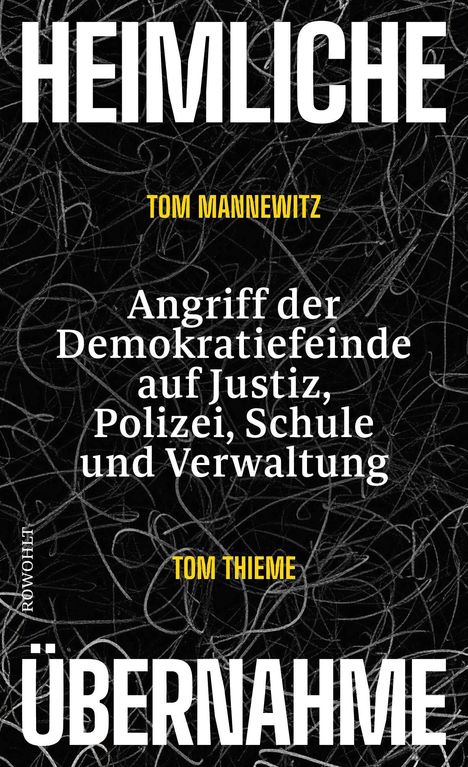 "Heimliche Übernahme" von Tom Mannewitz und Tom Thieme; Angriff der Demokratiefeinde auf Justiz, Polizei, Schule und Verwaltung.