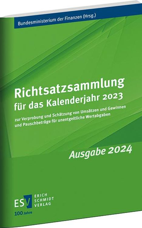 Richtsatzsammlung für das Kalenderjahr 2023, Buch