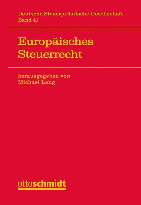 Lang, J: Europäisches Steuerrecht, Buch