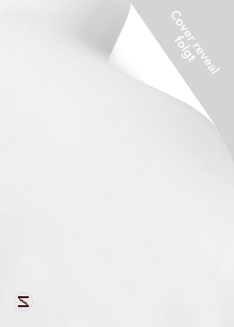 "Cover reveal folgt" steht auf einem umgeklappten grauen Dreieck oben rechts. Links unten ein rundes rotes Logo.