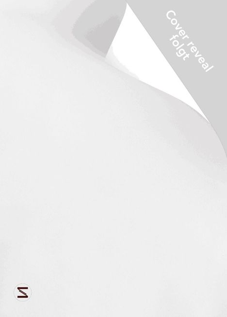 „Cover reveal folgt“ steht auf einem grau umgeschlagenen Eck. Unten links ist ein kleines Logo mit einem stilisierten „S“.