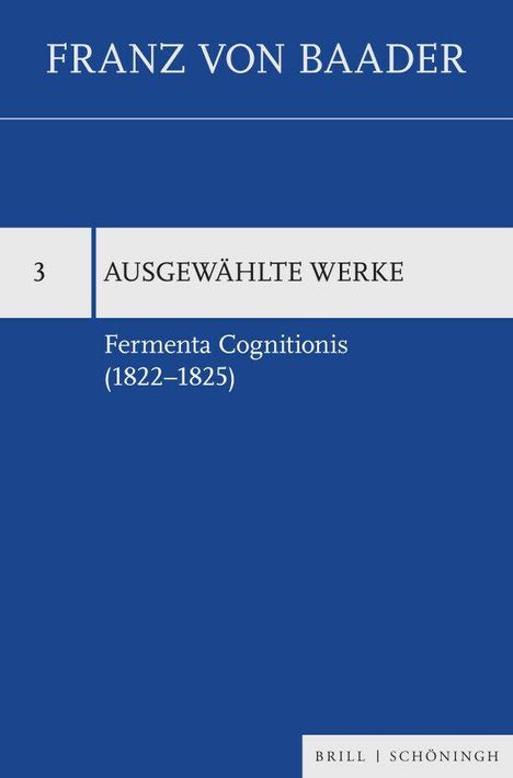 Fermenta Cognitionis (1822-1825), Buch