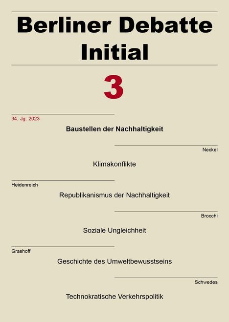 Berliner Debatte Initial 34 (2023) 3, Buch