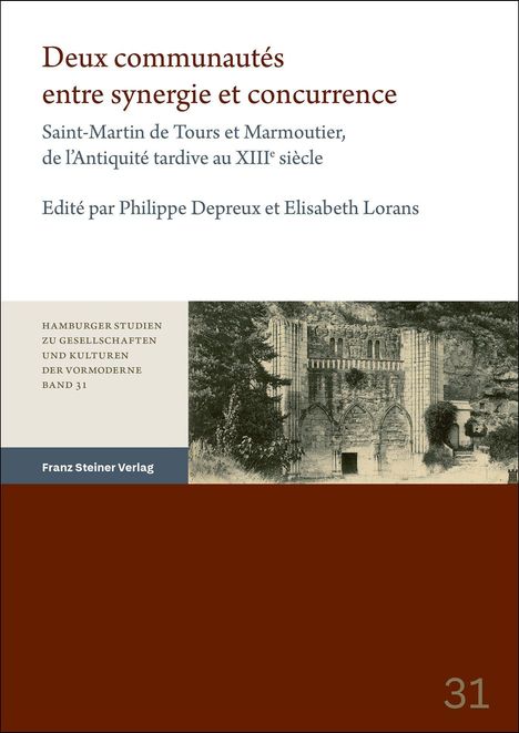 „Deux communautés entre synergie et concurrence“; Illustration eines historischen Gebäudes; Franz Steiner Verlag.