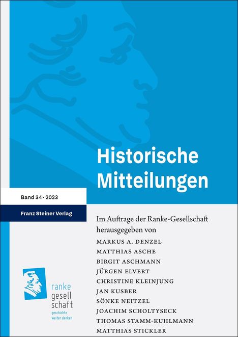 Historische Mitteilungen 34 (2023), Buch