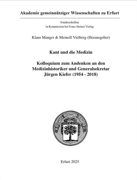 Kant und die Medizin, Buch