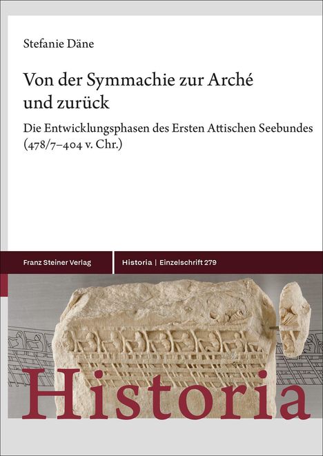 Titel: Von der Symmachie zur Arché und zurück.  
Autor: Stefanie Däne.  
Illustration: Antiker Stein mit Relief.