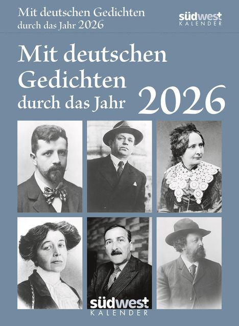 Mit deutschen Gedichten durch das Jahr 2026 - Tagesabreißkalender zum Aufstellen oder Aufhängen, Kalender