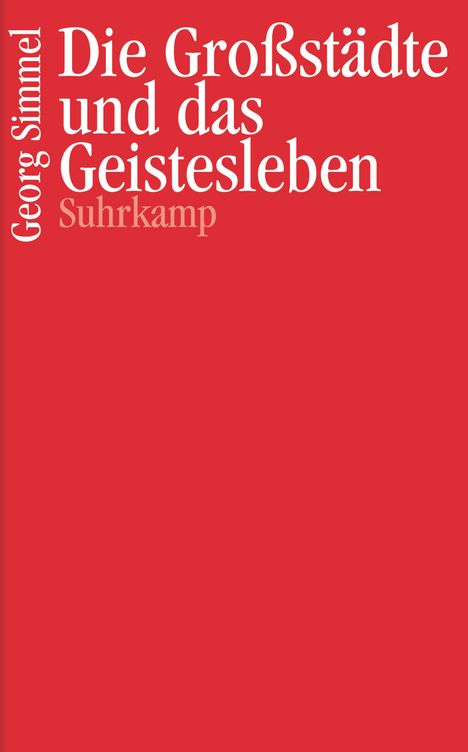 Georg Simmel: Die Großstädte und das Geistesleben, Buch