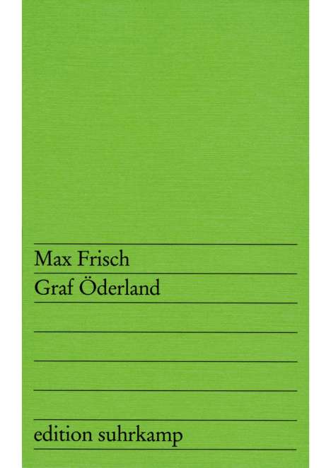 Max Frisch: Graf Öderland, Buch