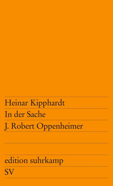 Heinar Kipphardt: In der Sache J. Robert Oppenheimer, Buch