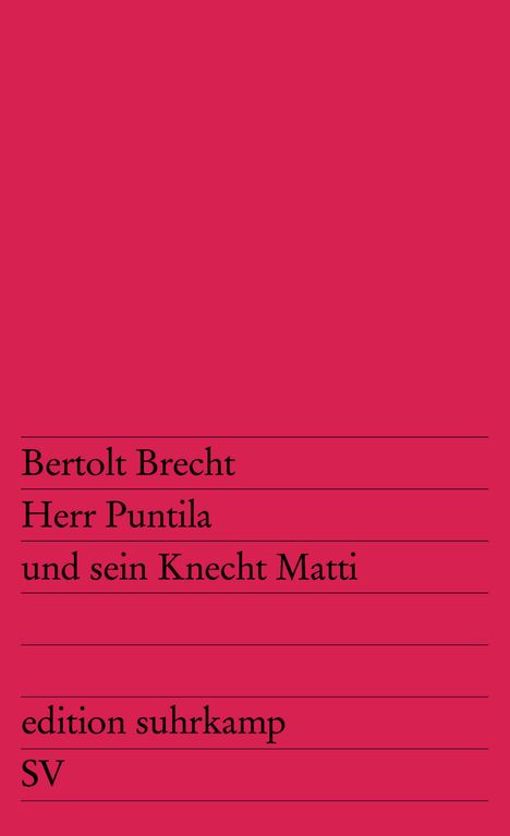 Bertolt Brecht: Herr Puntila und sein Knecht Matti, Buch
