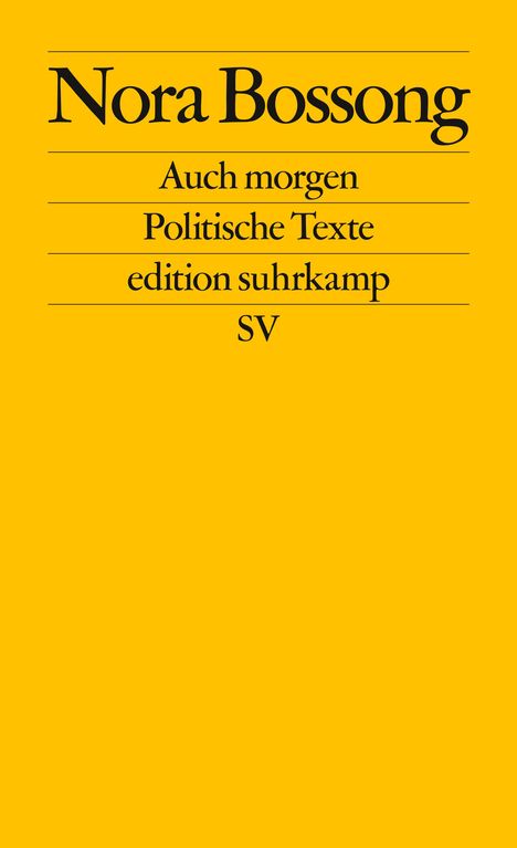 Nora Bossong: Auch morgen, Buch