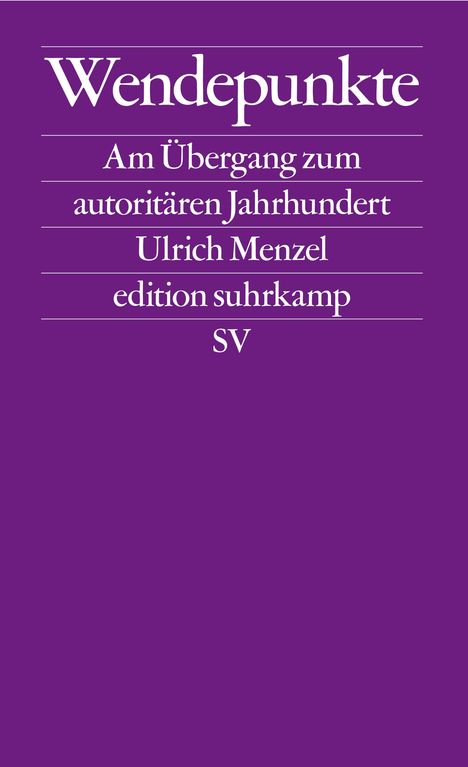 Ulrich Menzel: Wendepunkte, Buch