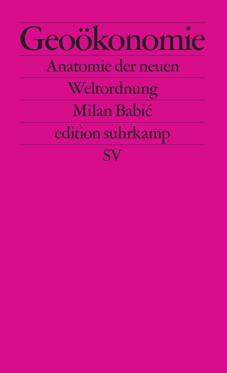 Milan Babi¿: Geoökonomie, Buch