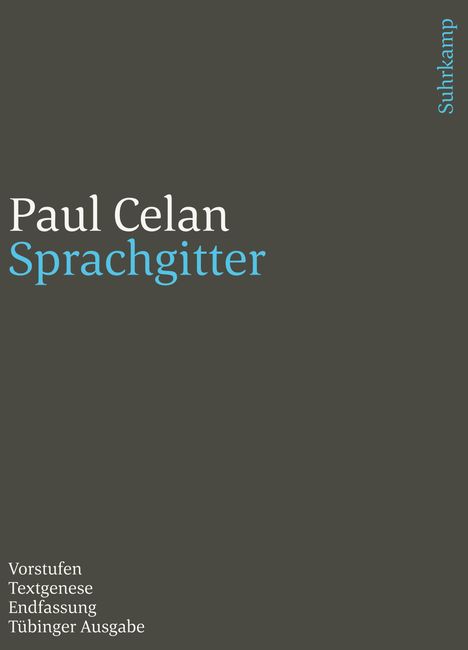 Paul Celan: Celan, P: Werke. Tübinger Ausgabe, Buch