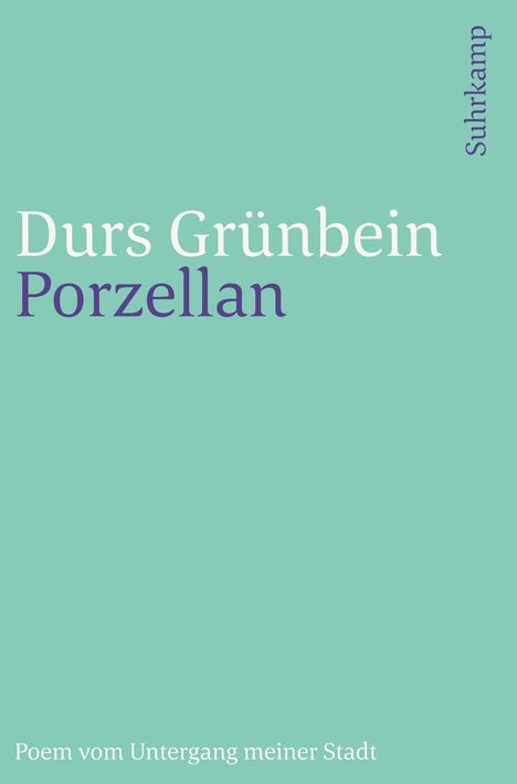 Durs Grünbein: Porzellan, Buch