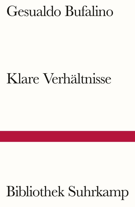 Gesualdo Bufalino: Klare Verhältnisse, Buch