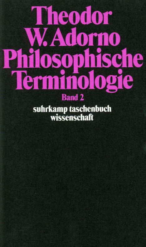 Theodor W. Adorno (1903-1969): Philosophische Terminologie 2, Buch