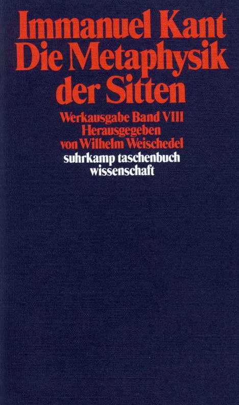 Immanuel Kant: Die Metaphysik der Sitten, Buch