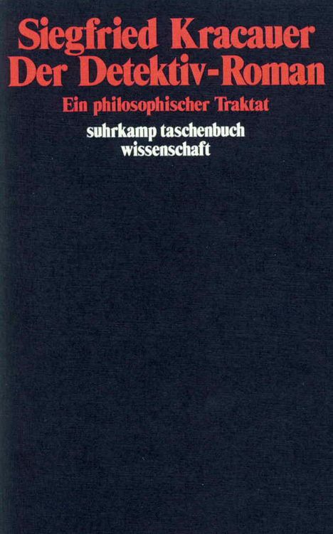 Siegfried Kracauer: Der Detektiv - Roman, Buch