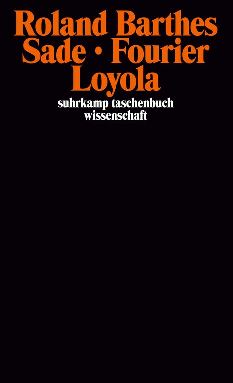 Roland Barthes: Sade Fourier Loyola, Buch