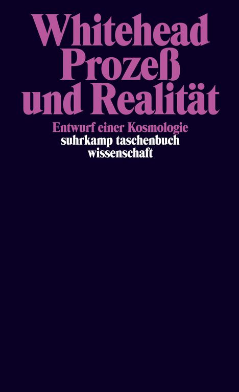 Alfred North Whitehead: Prozeß und Realität, Buch