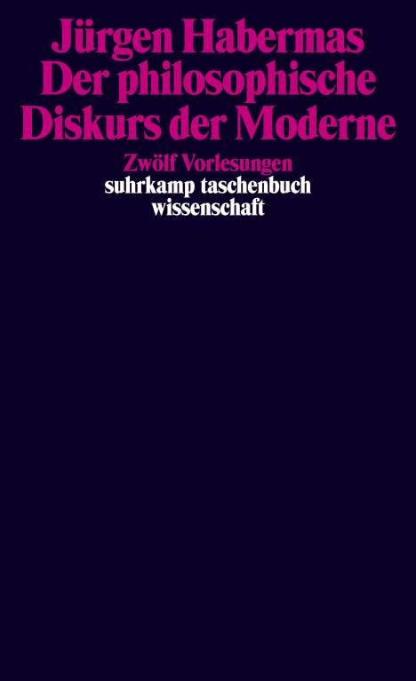 Jürgen Habermas: Der philosophische Diskurs der Moderne, Buch