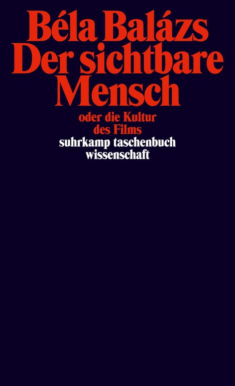 Bela Balazs: Der sichtbare Mensch, Buch