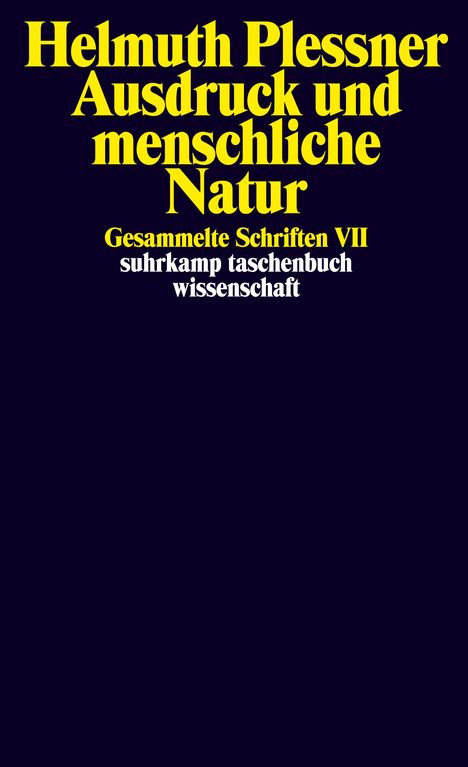 Helmuth Plessner: Ausdruck und menschliche Natur, Buch