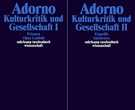 Theodor W. Adorno (1903-1969): Gesammelte Schriften in 20 Bänden, 2 Bücher