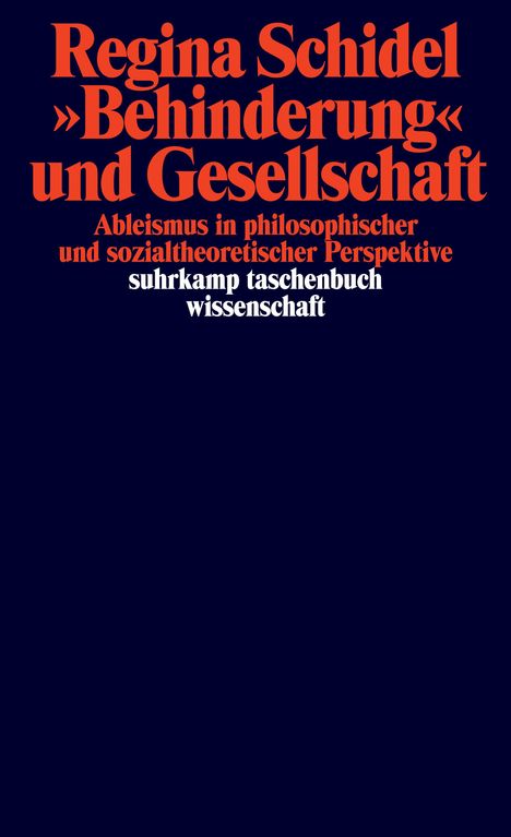 Regina Schidel: 'Behinderung' und Gesellschaft, Buch