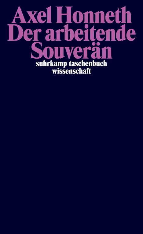 Axel Honneth: Der arbeitende Souverän, Buch