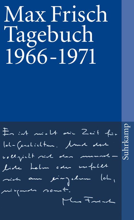 Max Frisch: Tagebuch 1966-1971, Buch