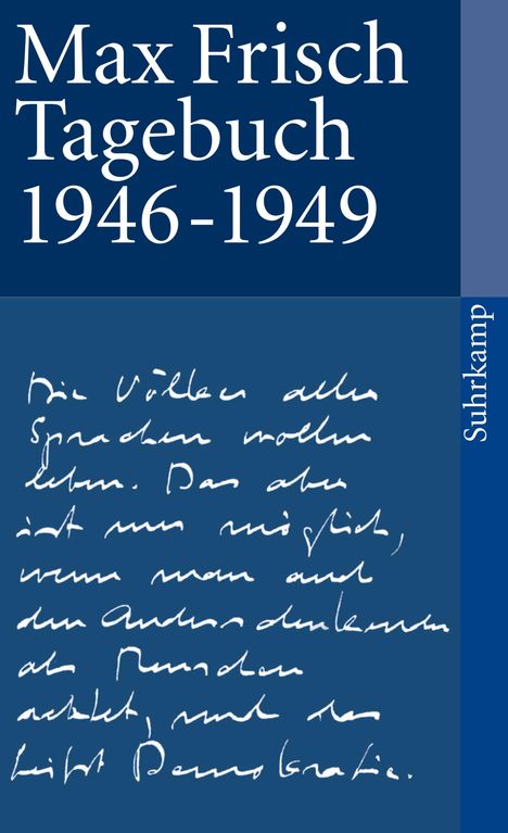 Max Frisch: Tagebuch 1946-1949, Buch